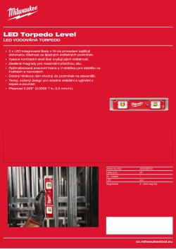 MILWAUKEE LED vodováha Torpedo 4932498742 A4 PDF