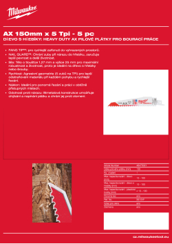 MILWAUKEE SAWZALL™ B. AX™ 150 x 5T - 5 ks 48475021 A4 PDF