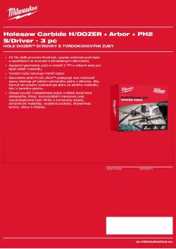 MILWAUKEE Hole Dozer Holesaws with Carbide Teeth 4932492470 A4 PDF