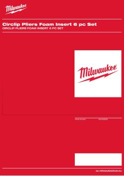 MILWAUKEE Circlip Pliers Foam Insert 6 pc Set 4932493939 A4 PDF