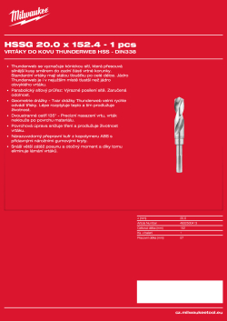 MILWAUKEE HSS-Ground Thunderweb DIN338 Drill bits 4932500413 A4 PDF