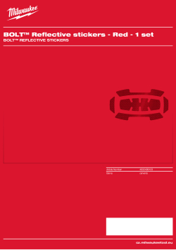 MILWAUKEE BOLT™ Reflective stickers 4932499123 A4 PDF
