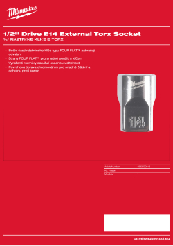 MILWAUKEE ½″ nástrčný klíč E14 E-TX 4932500316 A4 PDF