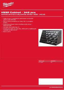MILWAUKEE Kovová skříňka s válcovými vrtáky HSS-R - 345 ks 4932352674 A4 PDF