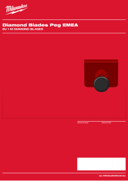MILWAUKEE EU 1 m Diamond Blades 4932479762 A4 PDF