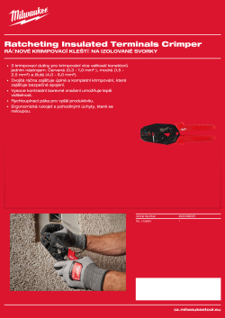 MILWAUKEE Ráčnové krimpovací kleště na izolované svorky 4932499025 A4 PDF
