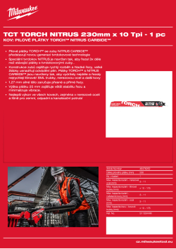MILWAUKEE Pilový plátek TORCH™ NITRUS 230x 10T - 1 ks 48476252 A4 PDF