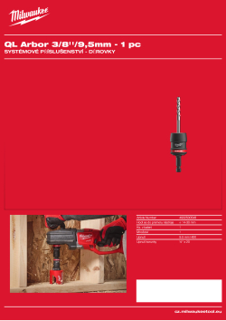 MILWAUKEE Holesaw System Attachments 4932500548 A4 PDF