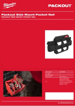 MILWAUKEE Boční montážní deska PACKOUT™ 4932498648 A4 PDF