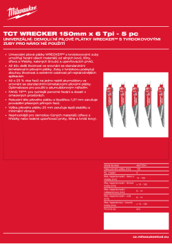 MILWAUKEE Multi-Material: Wrecker with carbide teeth 48475541 A4 PDF