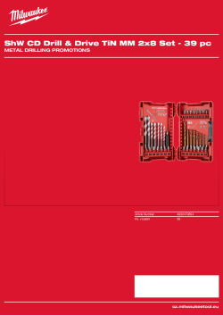 MILWAUKEE Metal drilling promotions 4932479854 A4 PDF