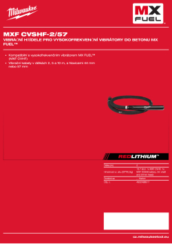 MILWAUKEE Hřídel vibrátoru 2 m/ 57 mm 4932498917 A4 PDF