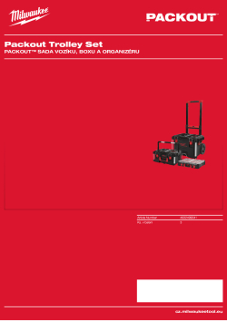 MILWAUKEE PACKOUT™ Sada vozíku, boxu a organizéru 4932499041 A4 PDF