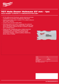 MILWAUKEE Hole Dozer Holesaws with Carbide Teeth 49560807 A4 PDF
