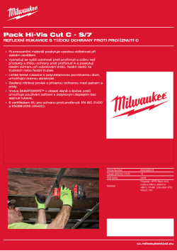 MILWAUKEE Hi-Vis Cut C Gloves 4932492918 A4 PDF