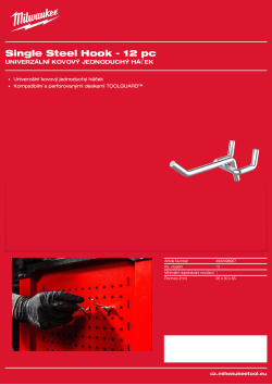 MILWAUKEE Jednotlivý ocelový hák 4932498957 A4 PDF