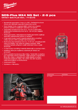 MILWAUKEE SDS-Plus MX4 drill bits 4932500064 A4 PDF