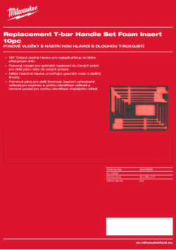 MILWAUKEE Náhradní pěnová vložka pro sadu s nástrčnou hlavicí s dlouhou T-rukojetí 10 ks 4932499296 A4 PDF