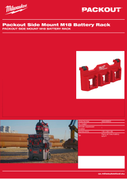 MILWAUKEE PACKOUT™ boční držák akumulátorů M18™ 4932498645 A4 PDF