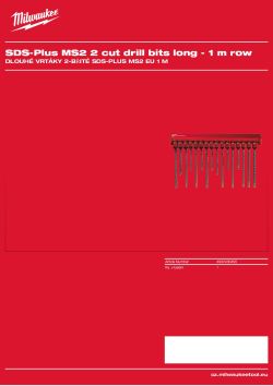 MILWAUKEE EU 1 m SDS-Plus MS2 2 cut drill bits long 4932430495 A4 PDF