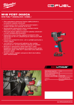 MILWAUKEE M18 FUEL™ odizolovač kabelů 4933499275 A4 PDF