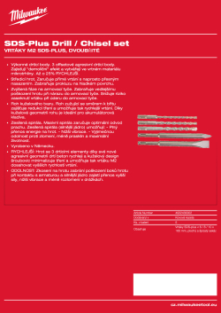 MILWAUKEE Sada vrtáků a sekáčů (5 ks) 4932430002 A4 PDF