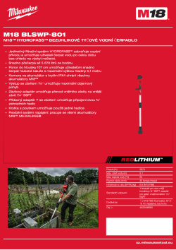 MILWAUKEE M18™ HYDROPASS™ bezuhlikové tyčové vodní čerpadlo 4933498560 A4 PDF