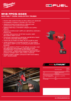 MILWAUKEE M18 FUEL™ řezák ocelových trubek 4933498915 A4 PDF