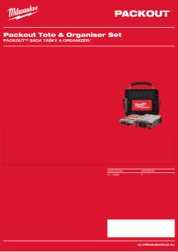 MILWAUKEE PACKOUT™ Sada tašky a organizérů 4932499040 A4 PDF