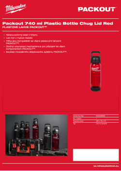 MILWAUKEE Plastová lahev PACKOUT™ 740 ml červená 4932498636 A4 PDF