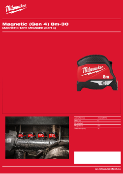 MILWAUKEE Magnetic Tape Measure (Gen 4) 4932498770 A4 PDF