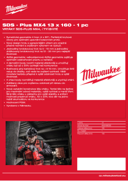 MILWAUKEE SDS-Plus MX4 drill bits 4932492025 A4 PDF