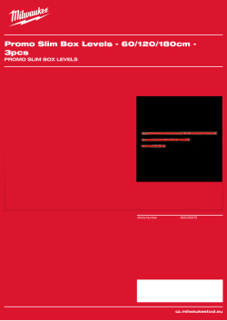 MILWAUKEE Vodováhy sada 60/120/180cm 4932459379 A4 PDF