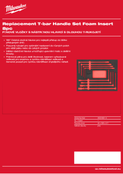 MILWAUKEE Náhradní pěnová vložka pro sadu s nástrčnou hlavicí s dlouhou T-rukojetí 8 ks 4932499114 A4 PDF