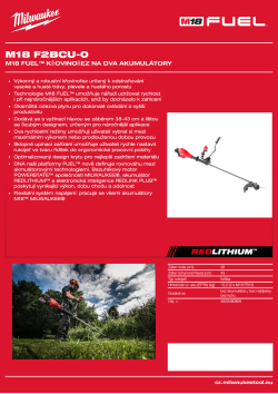 MILWAUKEE M18 FUEL™ křovinořez na dva akumulátory 4933480859 A4 PDF