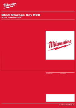 MILWAUKEE Steel Storage Key 4932493400 A4 PDF