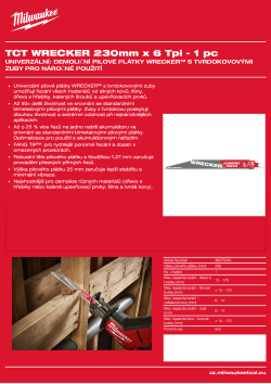 MILWAUKEE Multi-Material: Wrecker with carbide teeth 48475242 A4 PDF