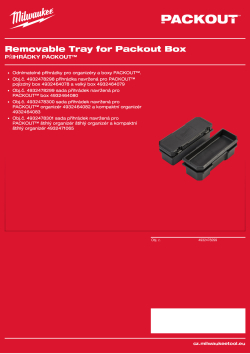 MILWAUKEE Sada přihrádek pro PACKOUT™ box 4932478299 A4 PDF