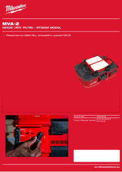 MILWAUKEE NEXUS čistič filtru – střední modul 4932500535 A4 PDF