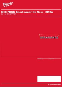 MILWAUKEE EU 1 m Sandpaper 4932492475 A4 PDF
