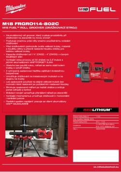 MILWAUKEE M18 FUEL™ roll groover (drážkovací stroj) 4933479789 A4 PDF