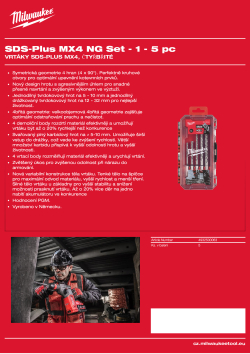 MILWAUKEE SDS-Plus MX4 drill bits 4932500063 A4 PDF