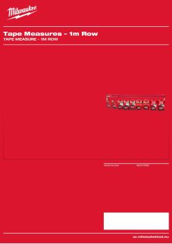 MILWAUKEE Měřicí pásma - 1m rám 4932478482 A4 PDF