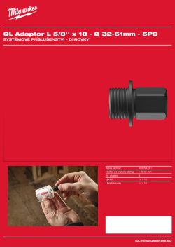 MILWAUKEE Holesaw System Attachments 4932500551 A4 PDF