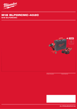 MILWAUKEE M18™ kompaktní bezuhlíková příklepová vrtačka 4933499458 A4 PDF