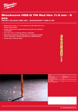 MILWAUKEE RED HEX - Shockwave HSS-TiN Drill Bits 4932500416 A4 PDF