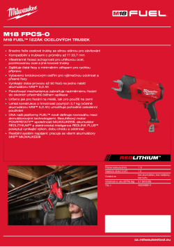MILWAUKEE M18 FUEL™ řezák ocelových trubek 4933498914 A4 PDF