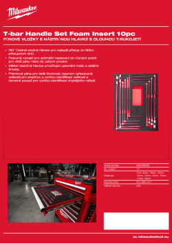 MILWAUKEE Pěnová vložka s nástrčnou hlavicí s dlouhou T-rukojetí 10 ks 4932499295 A4 PDF