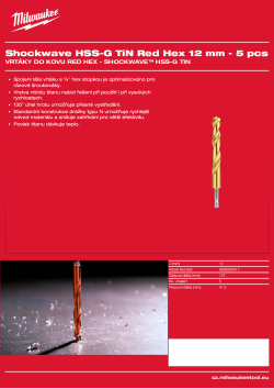 MILWAUKEE RED HEX - Shockwave HSS-TiN Drill Bits 4932500417 A4 PDF
