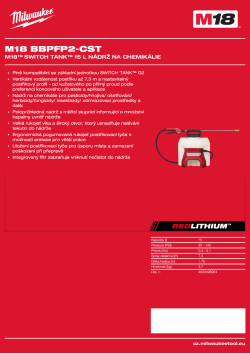 MILWAUKEE M18™ SWITCH TANK™ 15 l nádrž na chemikálie 4933498964 A4 PDF